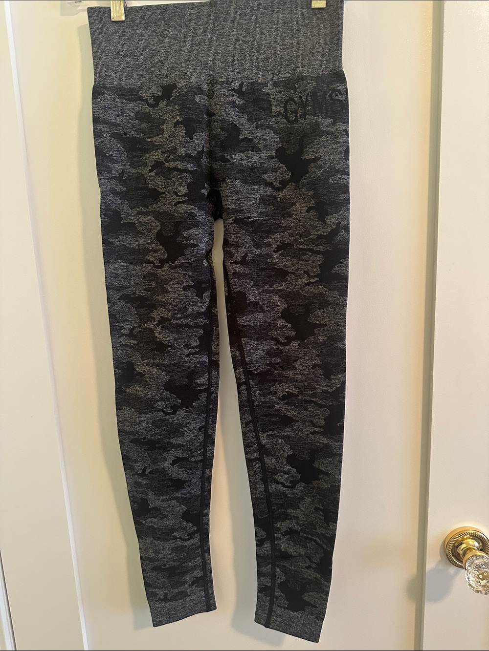 Gymshark Gray Camo High-Waist Leggings